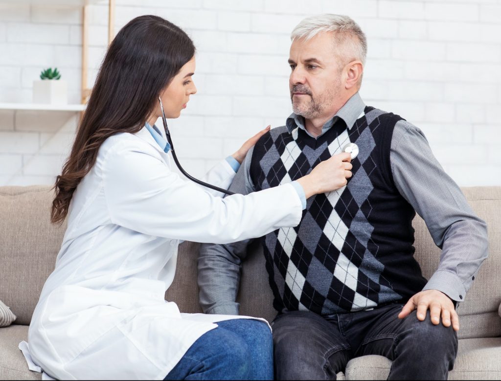 Protection of health of senior patient and risk group, colds and heart disease