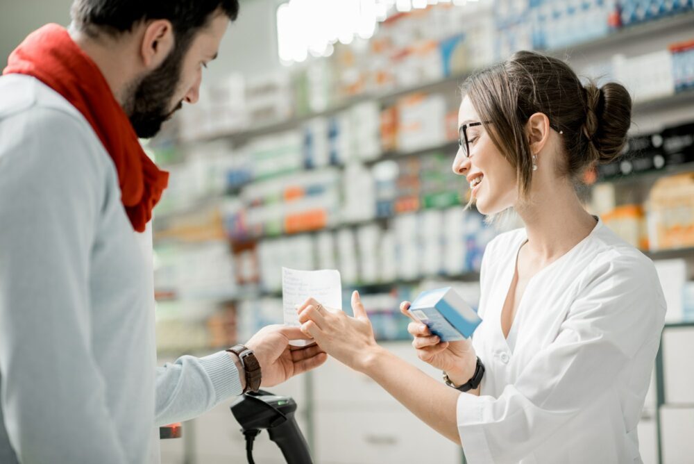 Buying medications in the pharmacy